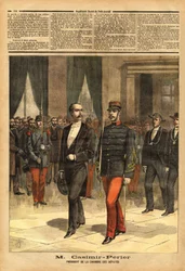 Retrato de Jean Casimir-Perrier (1847-1907), nuevo presidente de la Cámara de Diputados. Grabado en 