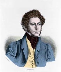 Retrato de Joseph Lanner compositor, violinista y director de orquesta austriaco (1801-1843)