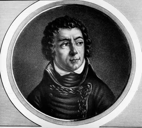 Retrato de Louis Alexandre Berthier (1753-1815), Príncipe de Neuchatel, Mariscal de Francia - Grabado en Colección completa de cuadros históricos de la revolución francesa, en tres volúmenes