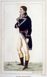 Retrato de Lucien Bonaparte (1775 -1840) grabado de 1830