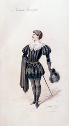 Retrato de Lucio, tenor en Lucia di Lammermoor, ópera de Gaetano Donizetti