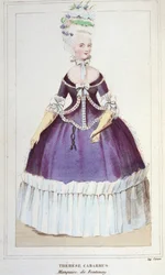 Retrato de Mademoiselle de Fontenay o Teresa (Theresa o Terezia) Cabarrus, conocida como Madame Tallien (Talien) (1773-1835), Marquesa de Fontenay. Grabado de 1830