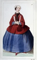 Retrato de Marguerite de LUSSAN, mujer de letras francesa (1682-1758).