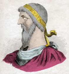 Retrato de Numa Pompilio, segundo rey legendario de Roma.