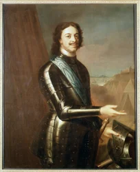 Retrato de Pedro el Grande en armadura