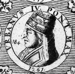 Retrato del Papa Urbano IV (1185 - 1264). Grabado del siglo XVIII