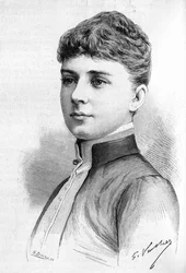 Retrato de la princesa Ebba Munck, esposa del príncipe Oscar II de Suecia en 1888.