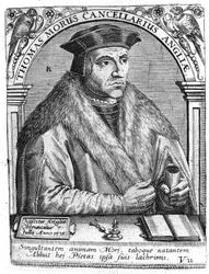 Retrato de Thomas More (1478 - 1538), político y humanista inglés.