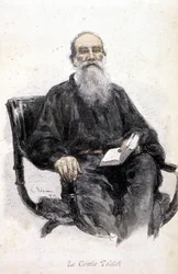 Retrato de Tolstoy, grabado 1888