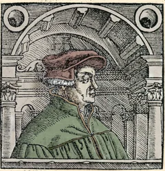 Retrato de Ulrich Zwingli (1484 - 1531), reformador religioso suizo.