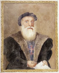 Retrato de Vasco de Gama - en "The Life of Prince Henri of Portugal Surnamed the Navigator" de Richard Henri Major