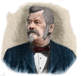Retrato de Wilhelm Jordan (1842-1899) geodesta alemán