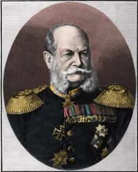 Retrato de Guillermo I (1797-1888), Rey de Prusia y Emperador de Alemania. Grabado de finales del siglo XIX.