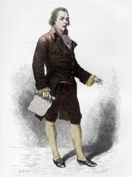 Retrato de William Pitt el Joven (1759-1806) - Retrato de William Pitt le Jeune (1759-1806) - Grabado en “La Historia de Inglaterra, desde los tiempos más remotos” por Francois Guizot 1877