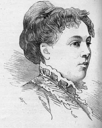 Retrato de Zelia Provost Ponsin (Provost-Ponsin), comediante francesa, miembro de la Comédie Française de 1860 a 1880. Grabado en "Le Monde Illustré" n°1168 del 16 de agosto de 1879