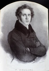 Retrato del compositor italiano Vincenzo Bellini