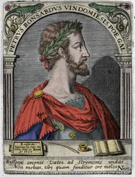 Retrato del poeta francés Pierre de Ronsard (1524-1585).