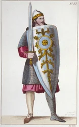Retrato del paladín Roldán, sobrino de Carlomagno.