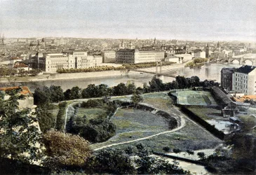 Praga, vista general, finales del siglo XIX