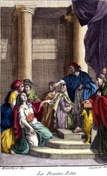 Reina Ester. Grabado del siglo XVIII.