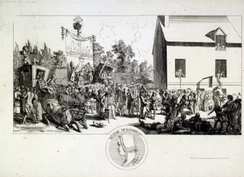Taberna de Ramponaux. Este popular cabaret fue fundado por Jean Ramponaux (Ramponneau o Ramponeau)