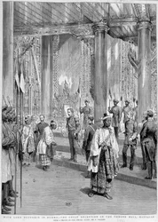 Recepción de Lord Dufferin por el Rey de Birmania