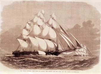 Regata entre los clíperes Ariel y Taeping en 1866
