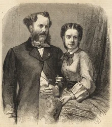 Richard Klemens von Metternich (1829-1895) y Pauline Metternich (Pauline Clementine Marie Walburge, Condesa Sandor von Szlavnicza - Princesa de Metternich-Winneburg zu Beilstein) (1836-1921) - El Universo Ilustre de 1864