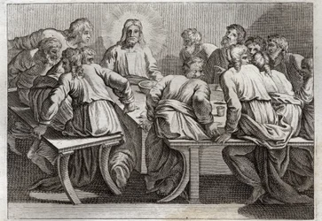 Biblia de Royaumont, Nuevo Testamento: La Cena. Ilustración de 1811