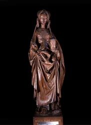 Santa María Magdalena en María de Borgoña, hija de Carlos el Temerario, madera tallada