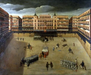 Escena de Corrida en Madrid, óleo sobre lienzo