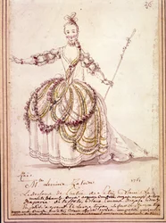 Escenografía: dibujo de vestuario para la pastoral 