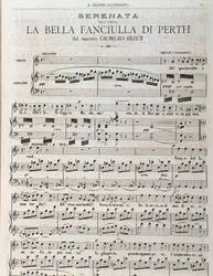 Página de partitura para La bella doncella de Perth, ópera de Georges Bizet
