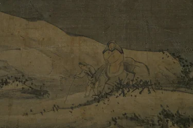 Paisaje nevado, entre 1368 y 1644 (tinta, seda)