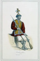Soldado de armadura cochinchina - en 