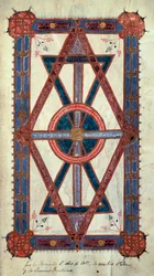 Representación simbólica de Cristo: “Ego sum Alpha et Omega, primus et novissimus” Página tomada del “Libro de Horas de Fernando I (Fernando I de León y Castilla)
