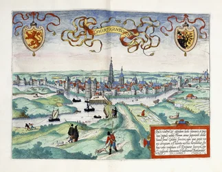 La ciudad de S-Hertogenbosch, Países Bajos, 1588