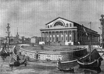 La Bolsa de San Petersburgo en Rusia en 1836.