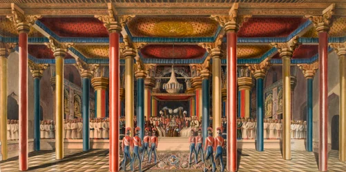 El Durbar de Tanjore, cerca de Madrás en febrero de 1840
