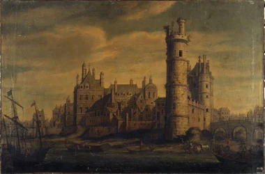 La Torre y la Puerta de Nesle, Hôtel de Nevers, hacia 1650 (óleo sobre lienzo)