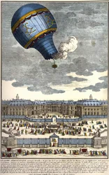 El globo aerostático construido en Versalles en 1783.
