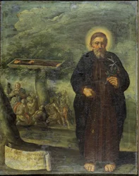 El beato Gerard Mecatti. Beato Gerard Mecatti. Retrato del hermano Gerard llamado Gerard Tenque fundador de la confraternidad hospitalaria de Jerusalén (los hospitales de San Juan) que se convirtió en la Orden de Malta. Pintura anónima de la escuela napoli