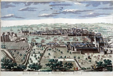 La ciudad y el puerto de Marsella en el siglo XVIII - B.N.
