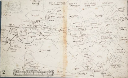 La descripción de Muskery, c.1590 (papel, lino)