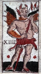 El diablo. Juego de tarot del siglo XVIII. Milán