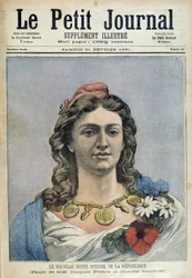 El nuevo busto oficial de la República (Marianne) - en “Le Petite Journal” del 21/02/1891