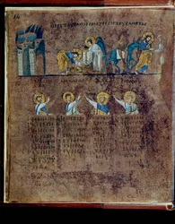 La púrpura del Codex Rossanensis, siglo VI (manuscrito)