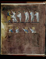 La púrpura del Codex Rossanensis, siglo VI (manuscrito)
