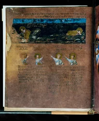 La púrpura del Codex Rossanensis, siglo VI (manuscrito)