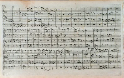 Portada de la partitura de El arte de la fuga, la última fuga incompleta, por Johann Sebastian Bach